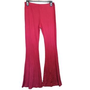 New Fashionomics Retro Red Wine Color Bell Bottom yoga pants Size M